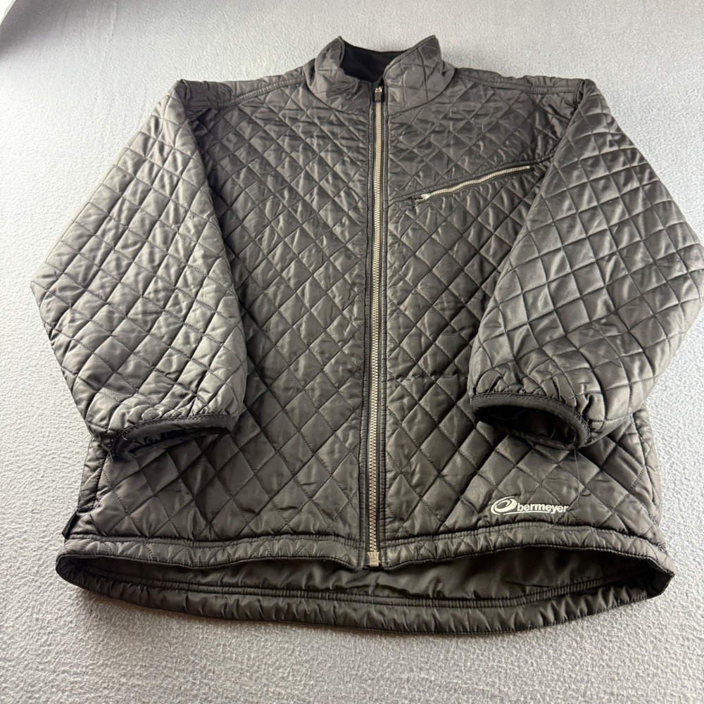 Obermeyer Jacket Men's M Black Quilted Full Zip Insulated Puffer Ski 74204